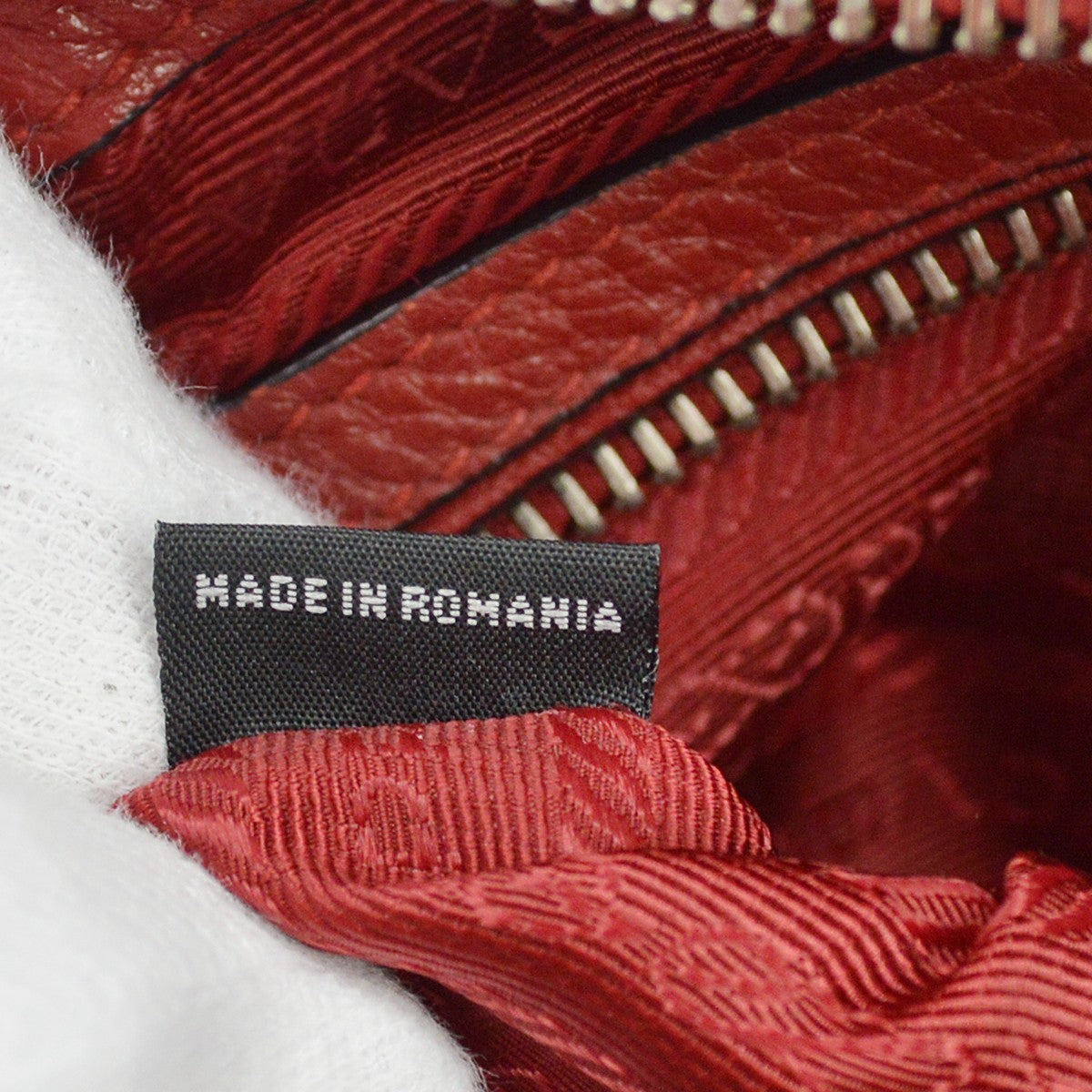 Prada Red Vitello Daino Boston Bag