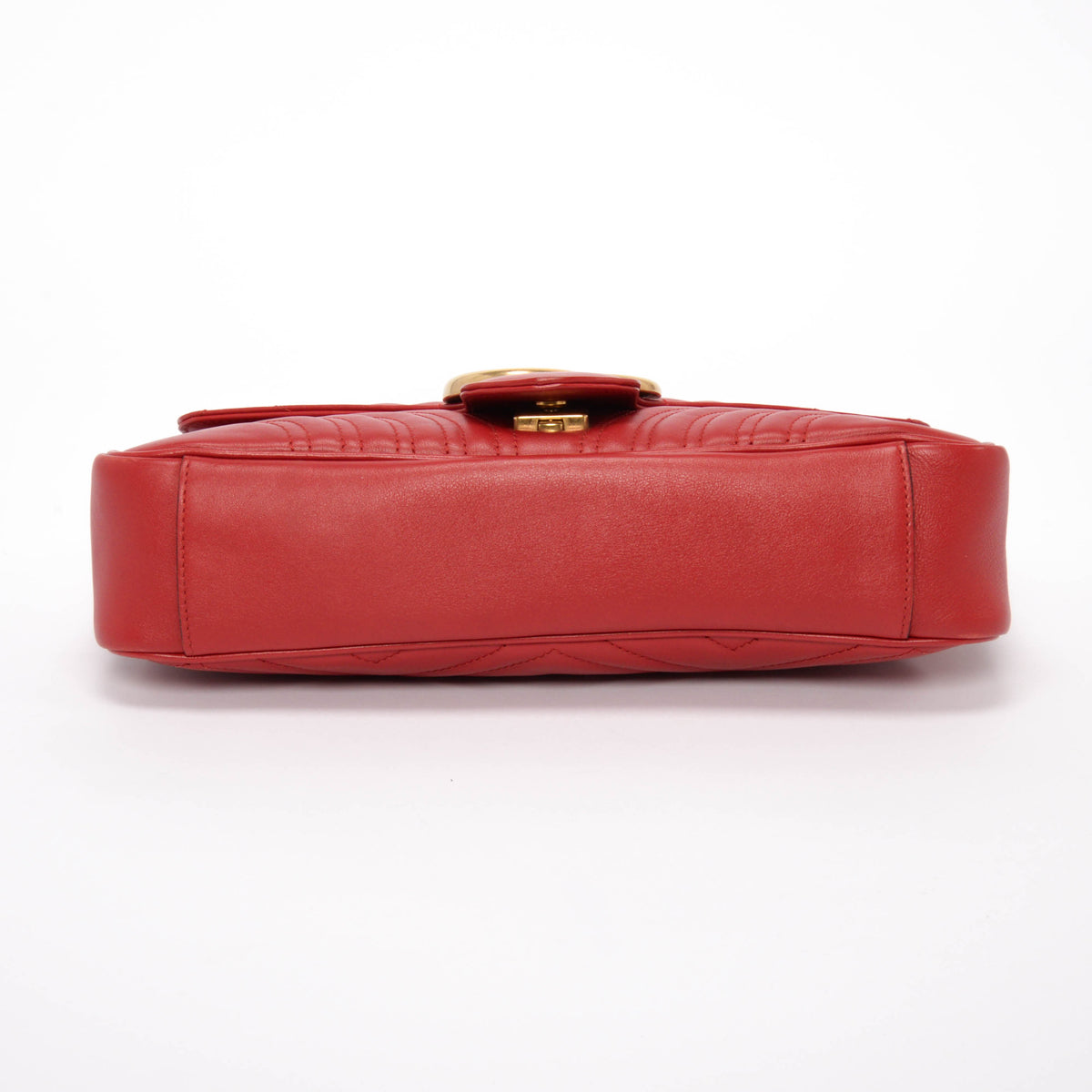 Gucci Red Matelasse Medium Marmont Shoulder Bag