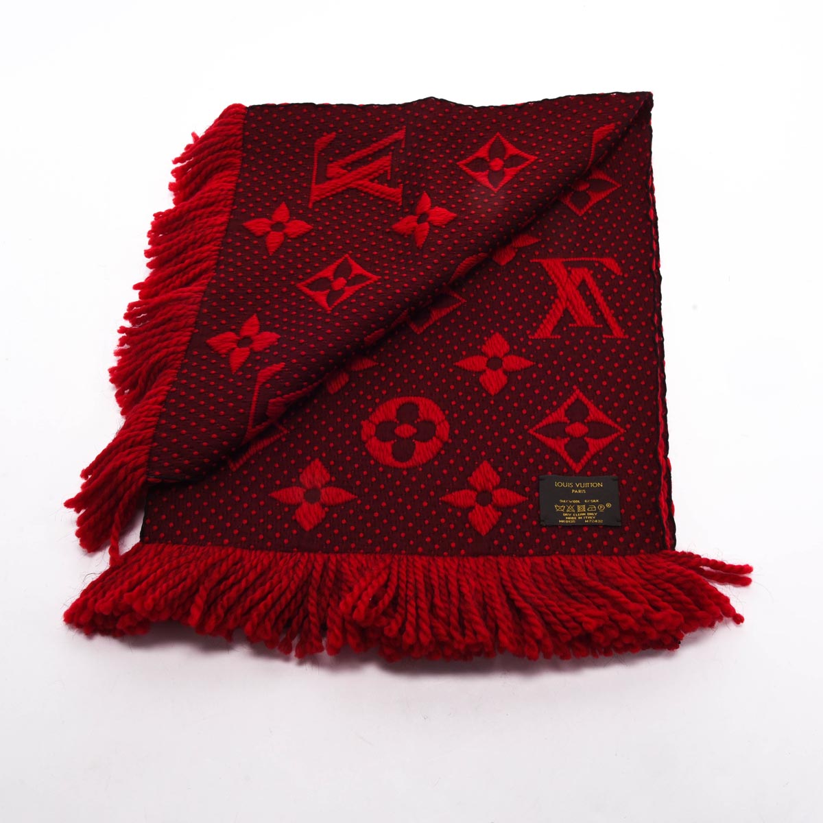 Louis Vuitton Rubis Wool Monogram Logomania Scarf