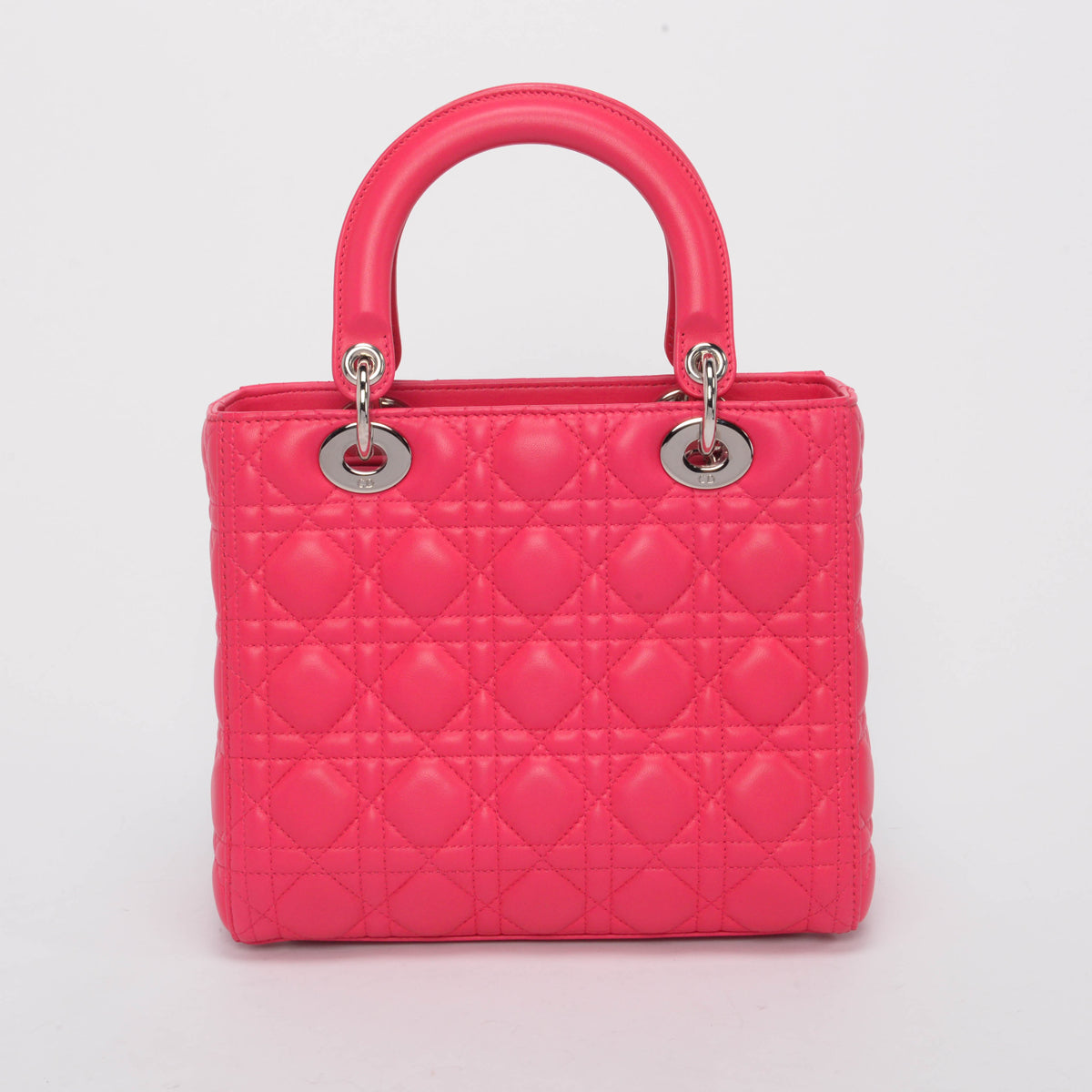 Dior Hot Pink Cannage Lambskin Medium Lady Dior Bag