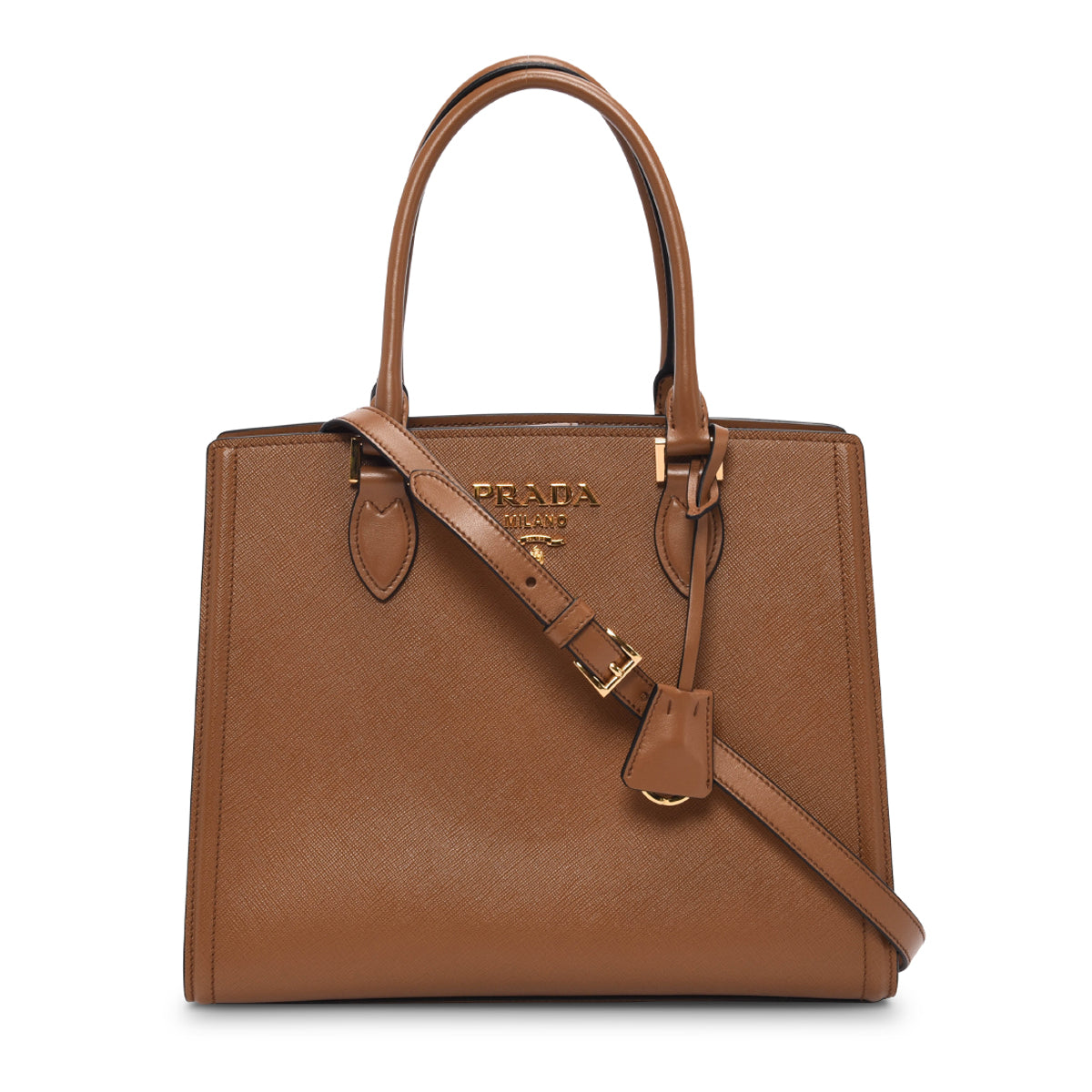 Prada Cannella Saffiano 2Way Tote