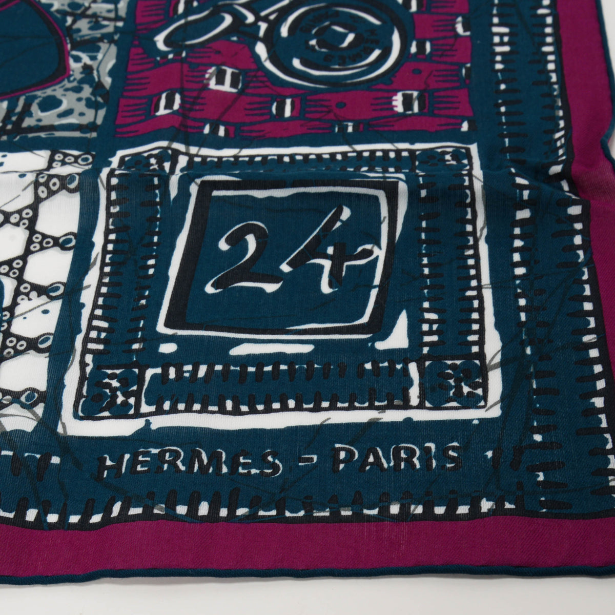 Hermes Teal Le Boubou H Scarf 65