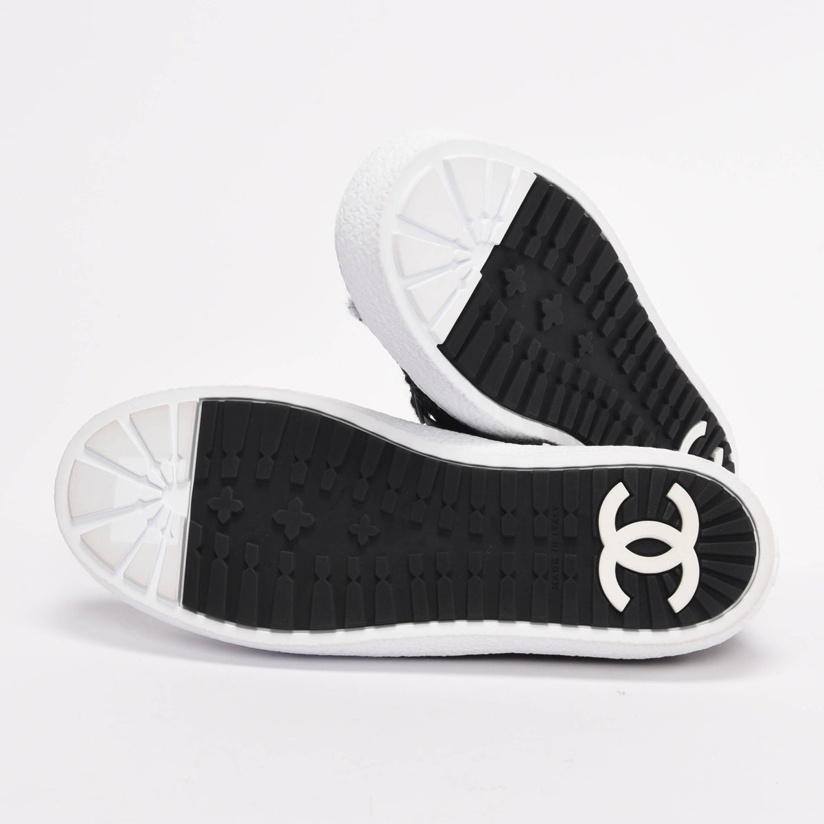 Chanel Black Tweed Slip-On Sneakers 37.5