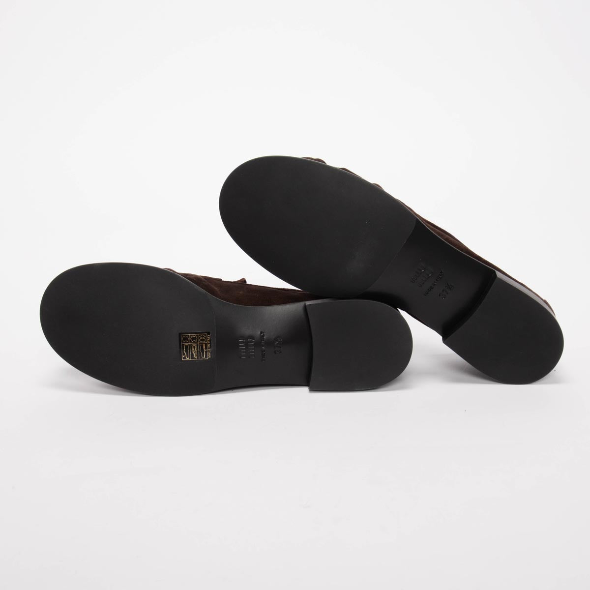 Miu Miu Dark Brown Suede Loafers 37.5
