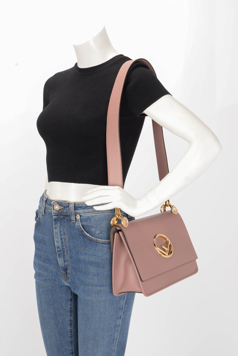Fendi Rose Vitello Century Opaco Kan I F Shoulder Bag