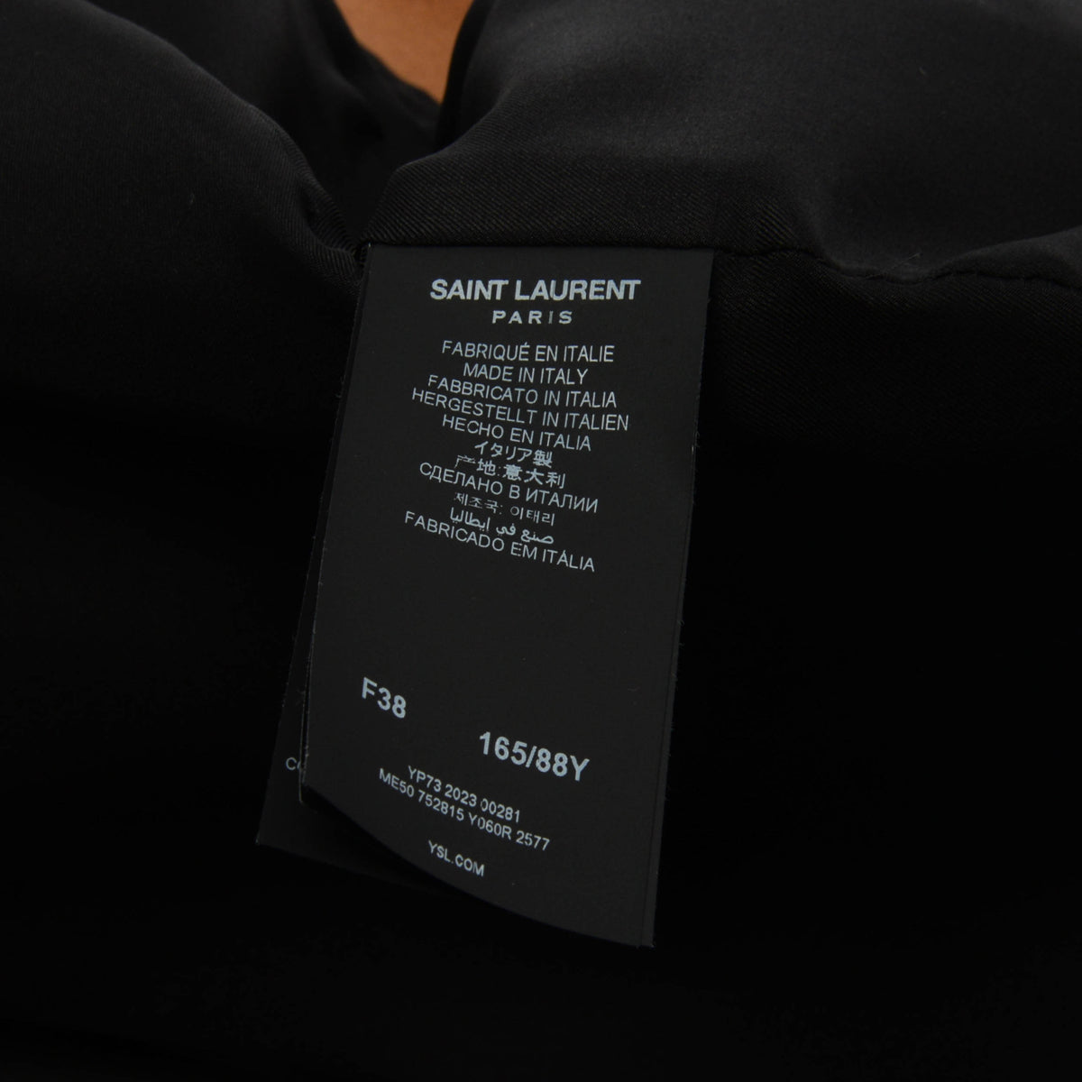 Saint Laurent Camel Wool Double Breasted Coat FR 38