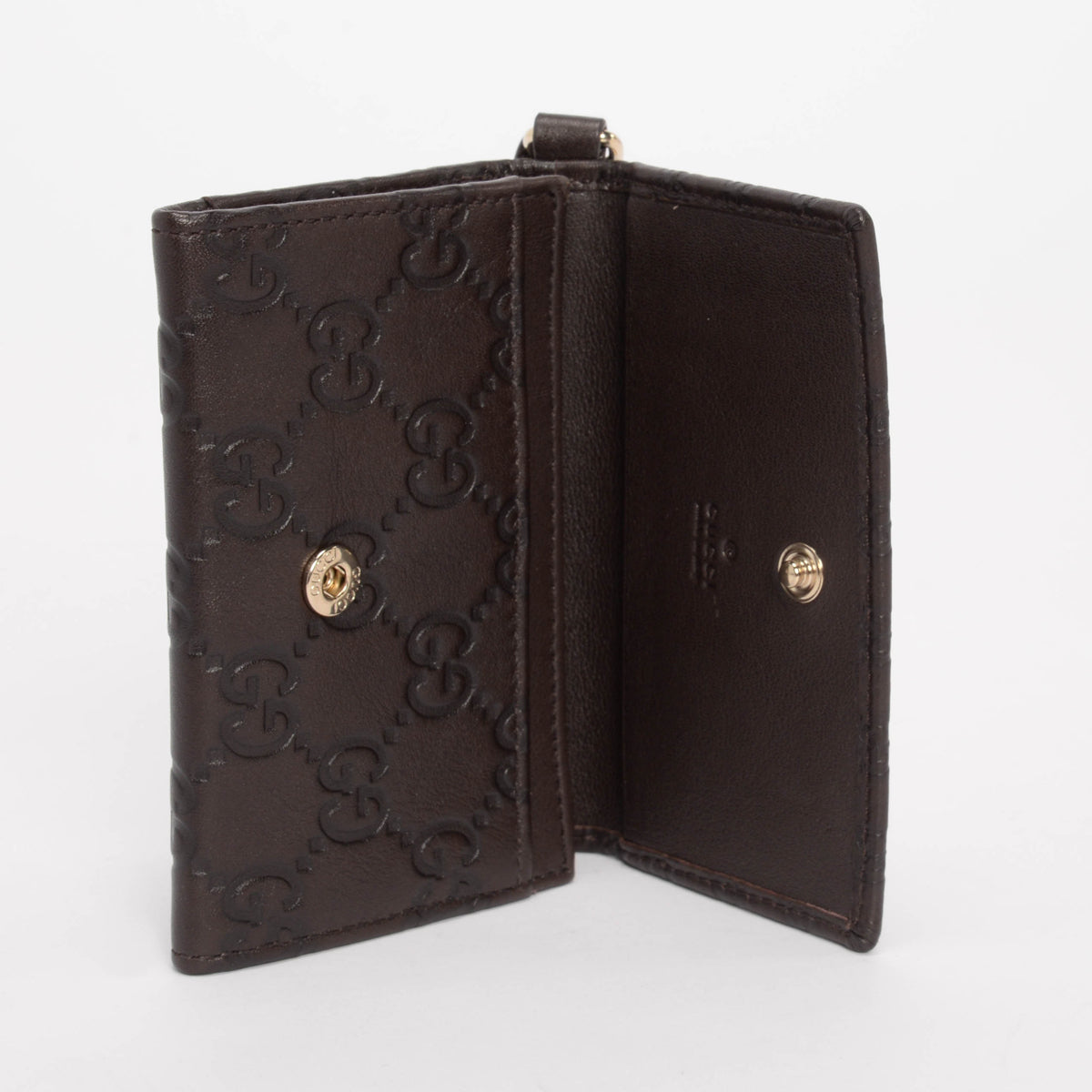 Gucci Brown Guccissima Leather Flap Wallet