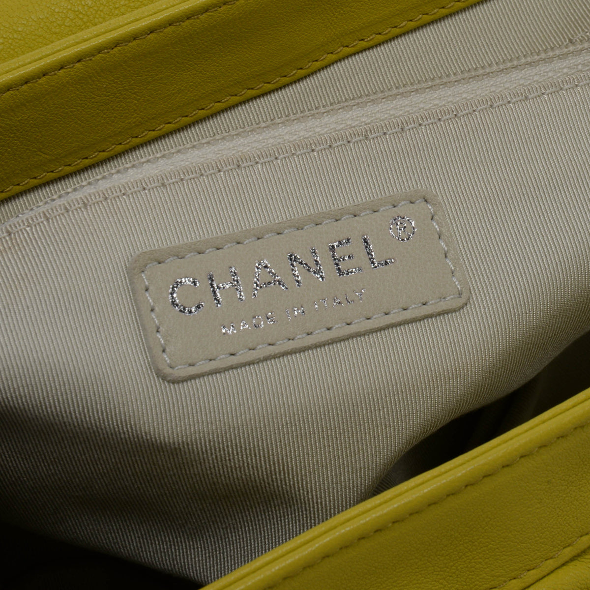 Chanel Chartreuse Washed Lambskin Chain Around Bag