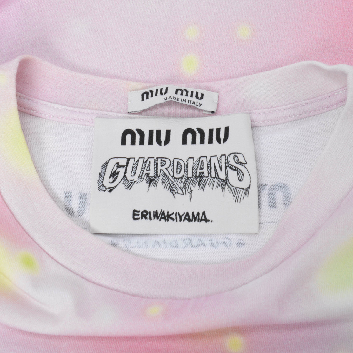 Miu Miu Pink Cotton Wild Flower Rabbit Print T-Shirt S