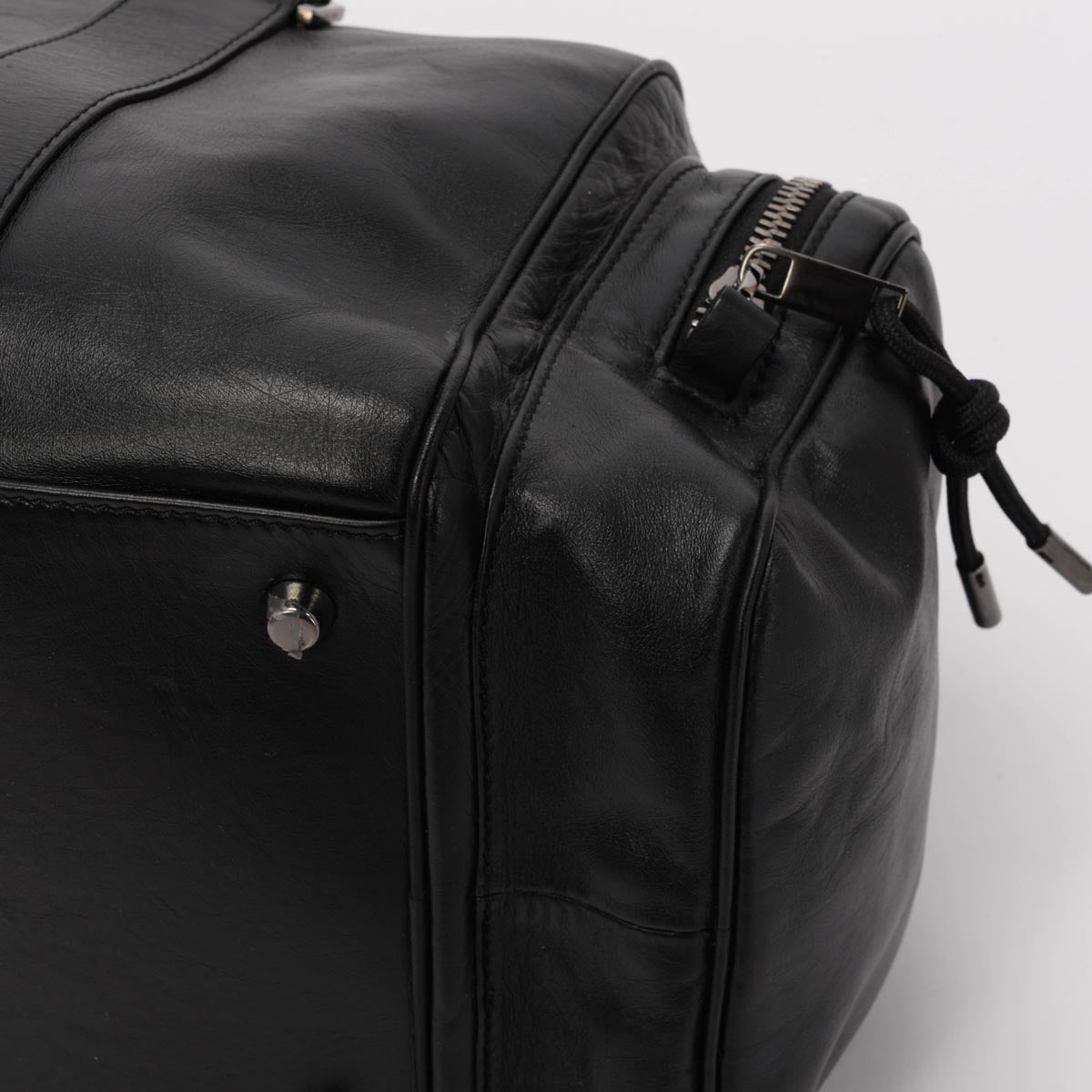 Dior Homme Black Calfskin Weekend Duffle Bag