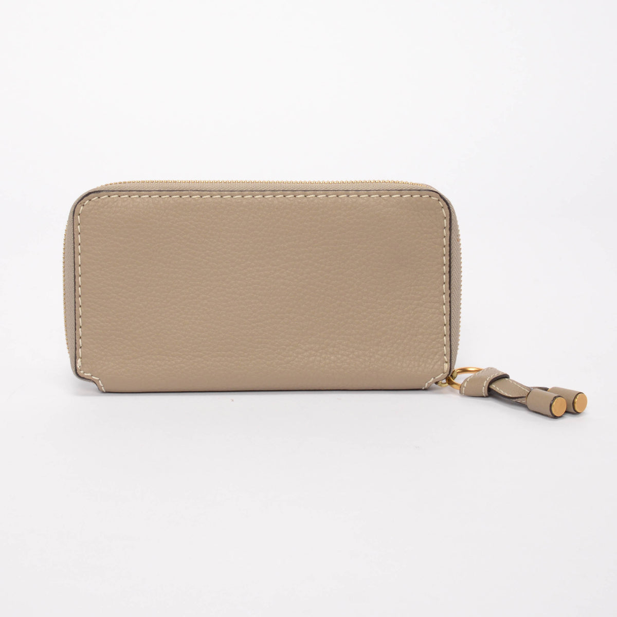 Chloe Taupe Grained Calfskin Marcie Wallet