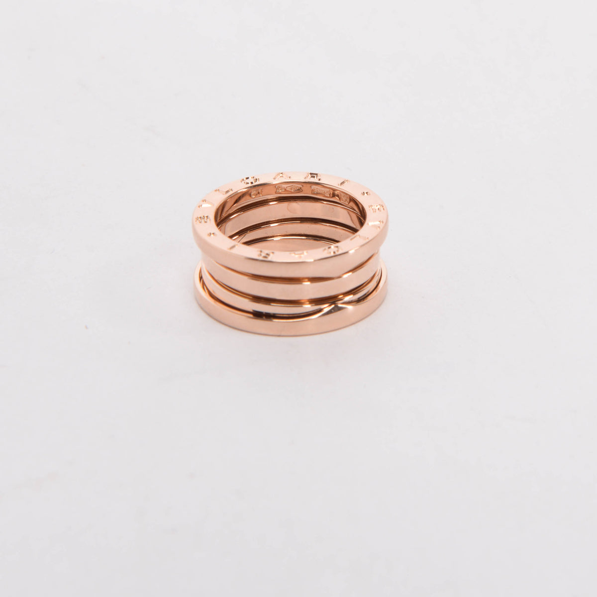 Bulgari 18k Rose Gold B.zero1 Three Band Ring