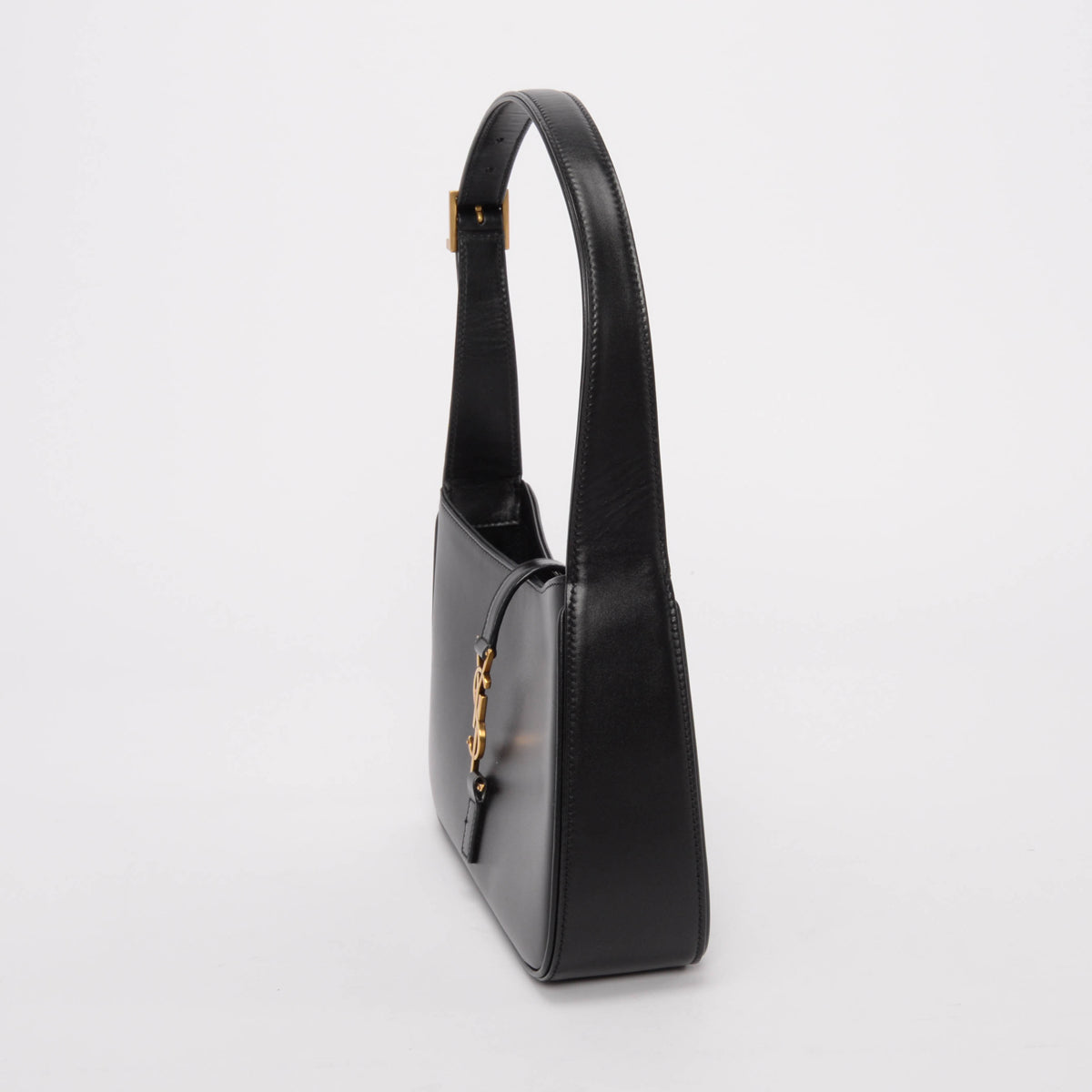 Saint Laurent Black Calfskin Le 5 A 7 Shoulder Bag
