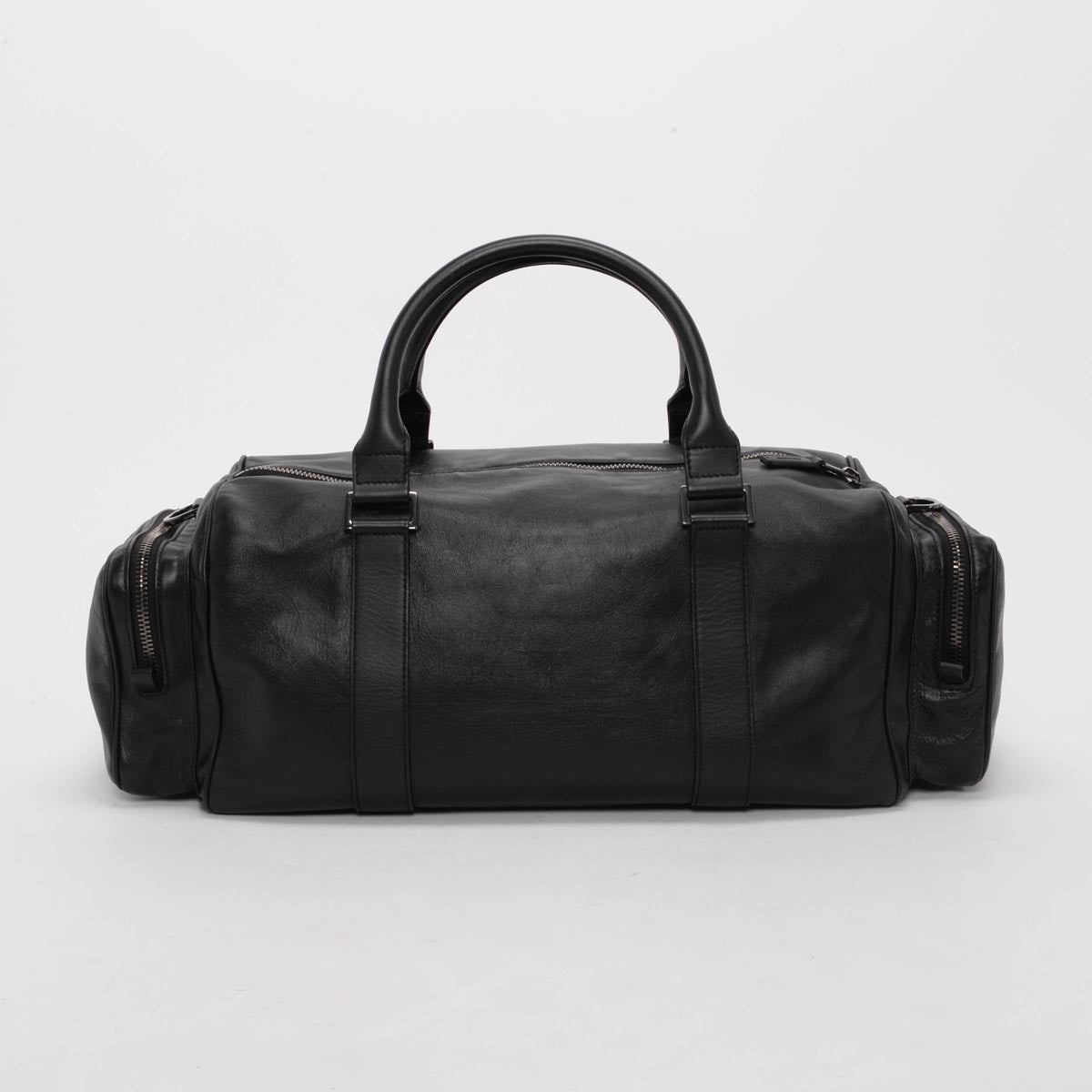 Dior Homme Black Calfskin Weekend Duffle Bag