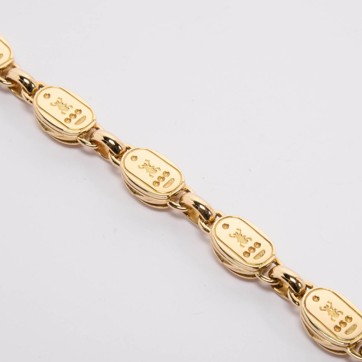 Robert Clerc 18k Gold Classic Egyptian Scarab Bracelet