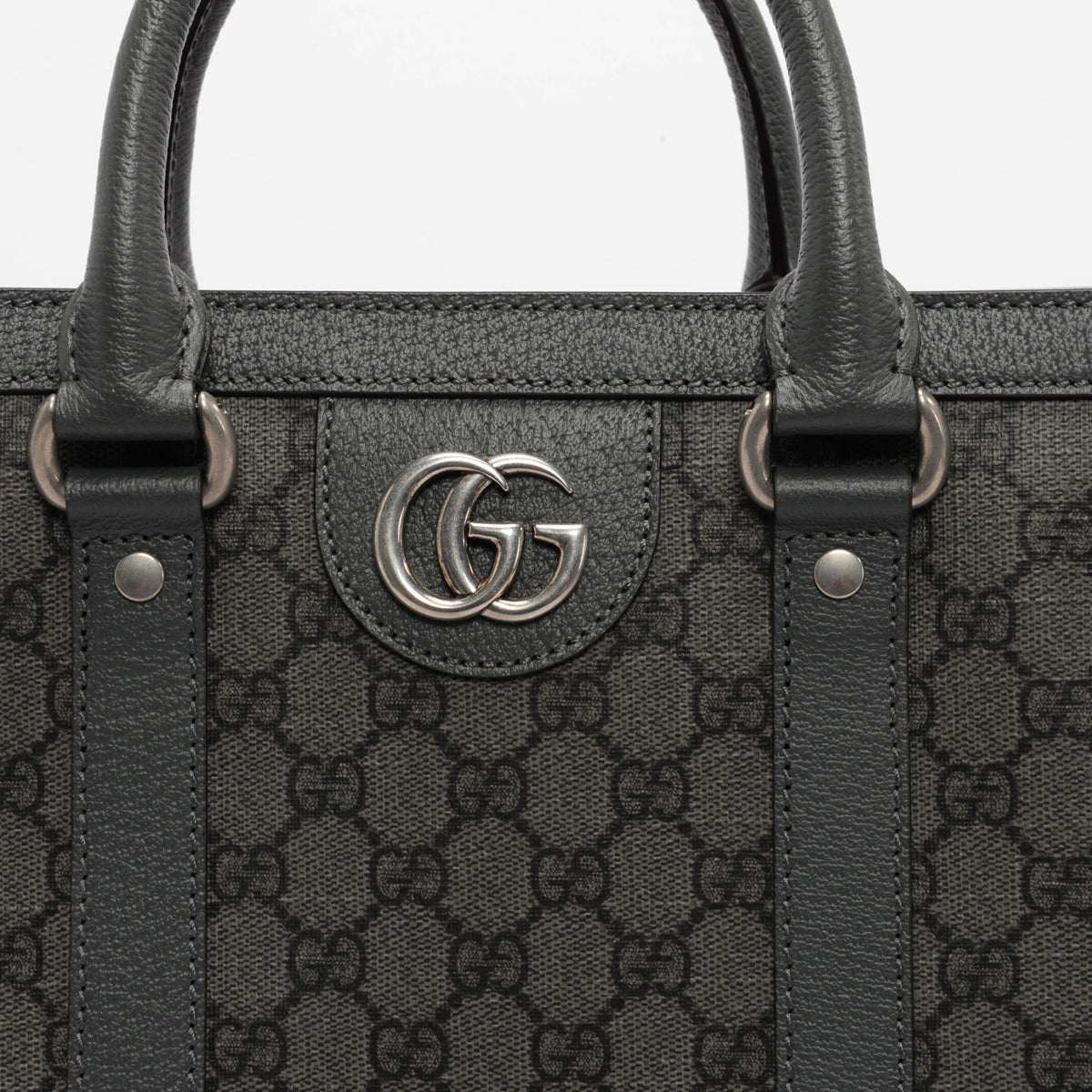 Gucci Anthracite GG Supreme Ophidia Medium Tote