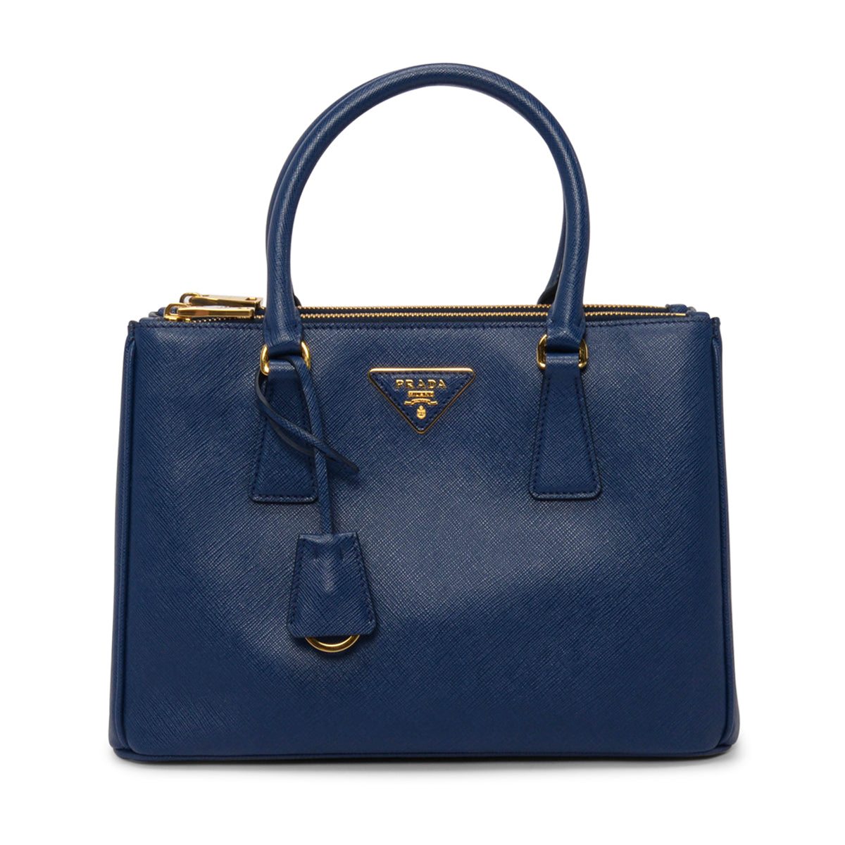 Prada Bluette Saffiano Lux Small Galleria Tote