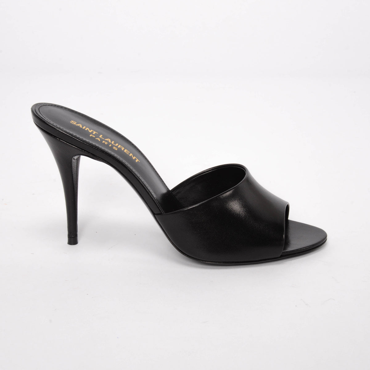 Saint Laurent Black Calfskin LA 16 Mules 36.5