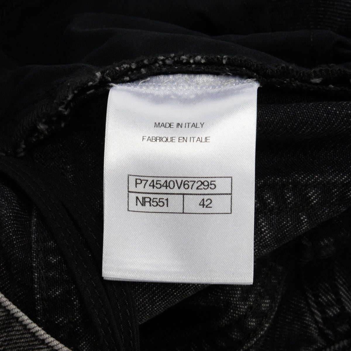 Chanel Black Denim CC Chain Trim Jeans FR 42