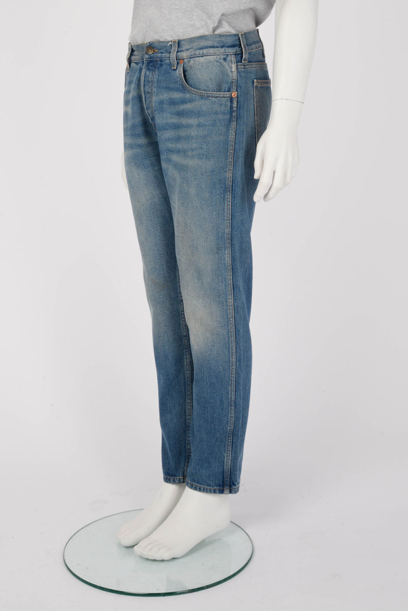 Gucci Indigo Washed Denim Classic Jeans 35