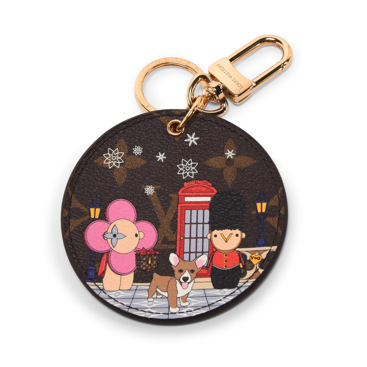 Louis Vuitton Monogram Vivienne London Christmas Key Ring