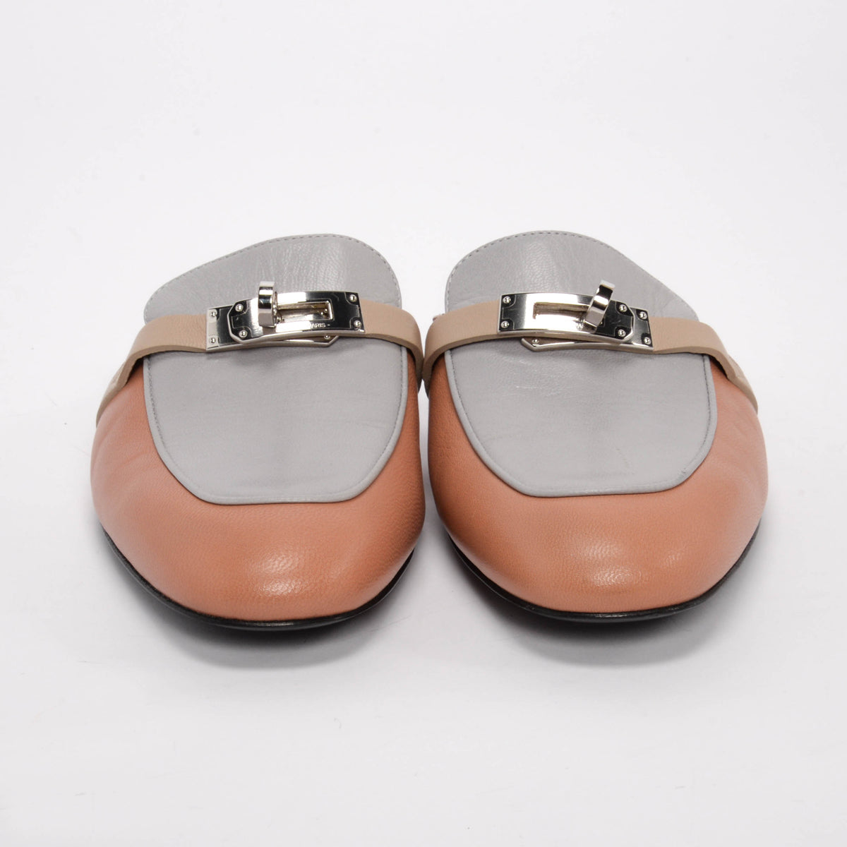 Hermes Tri-Colour Goatskin Oz Mules 38.5