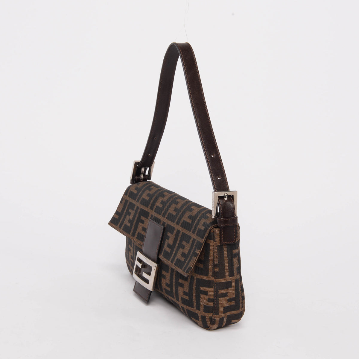 Fendi Tobacco Zucca Canvas Baguette Bag