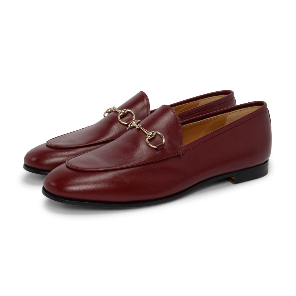 Gucci Rosso Ancora Leather Jordaan Loafers 40