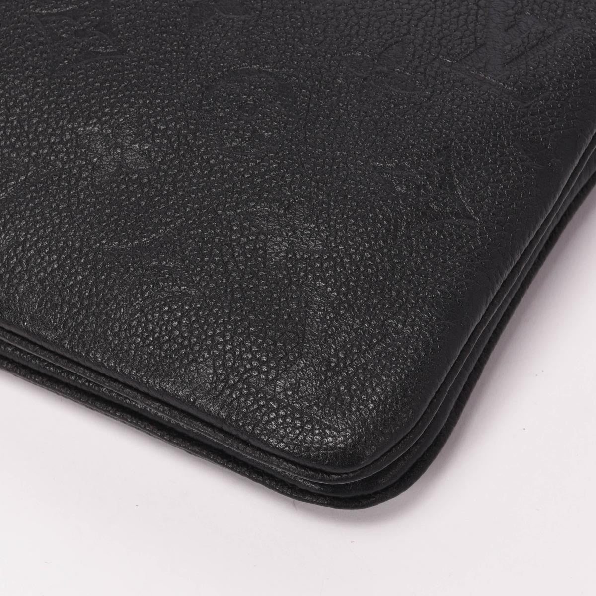 Louis Vuitton Black Monogram Empreinte Double Zip Pochette
