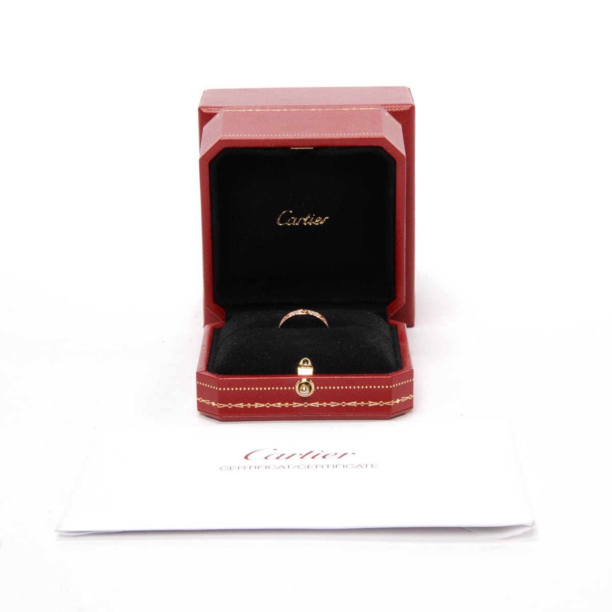 Cartier Rose Gold & Pave Diamond Mini Model Love Ring