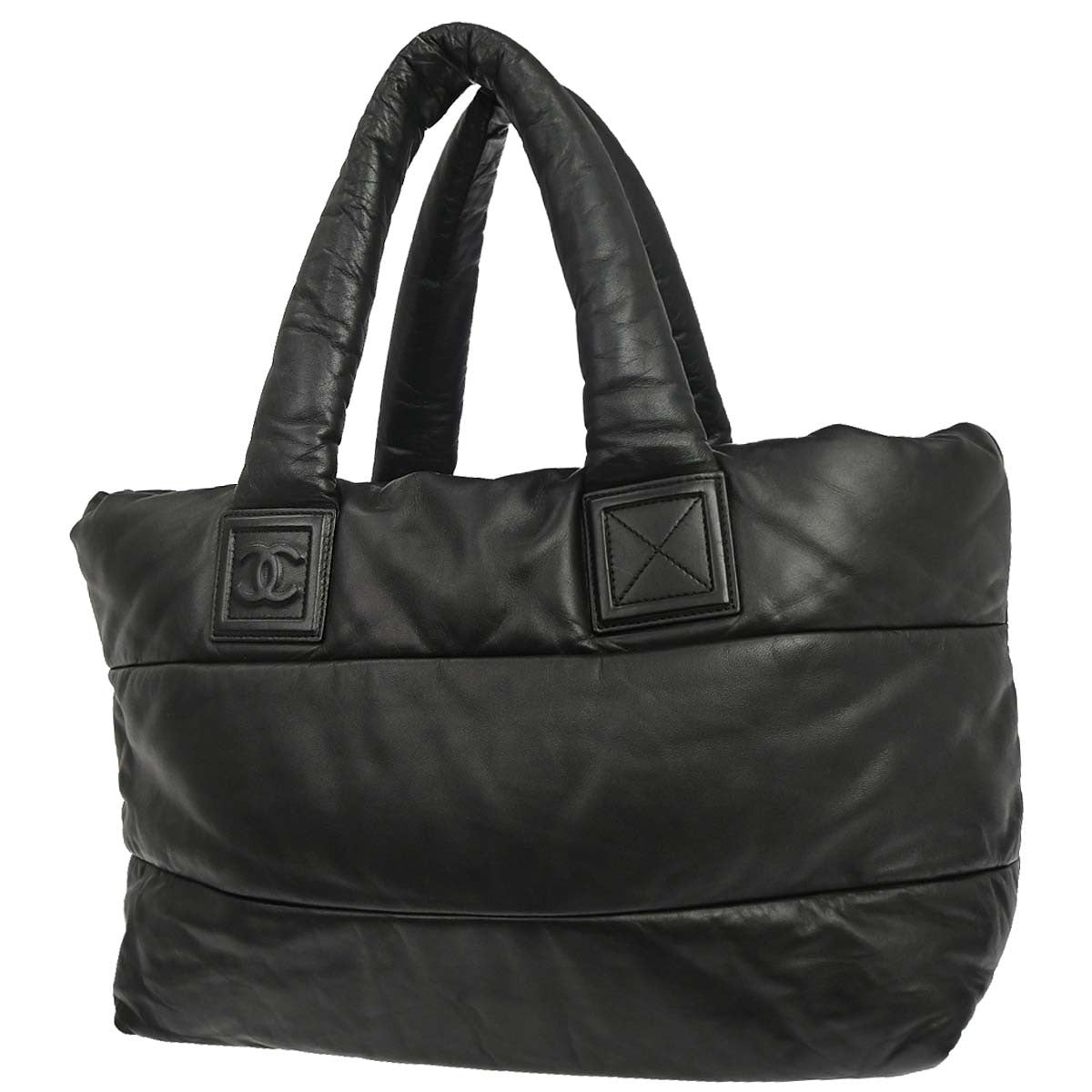 Chanel Black Lambskin Coco Cocoon Tote
