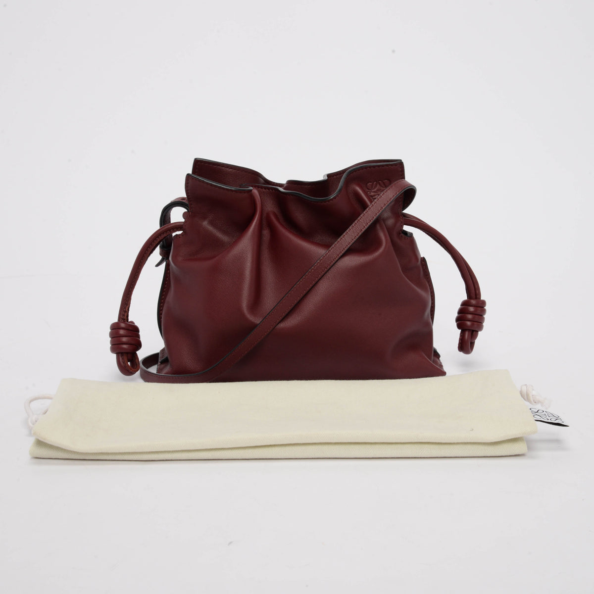 Loewe Burgundy Calfskin Flamenco Mini Bag