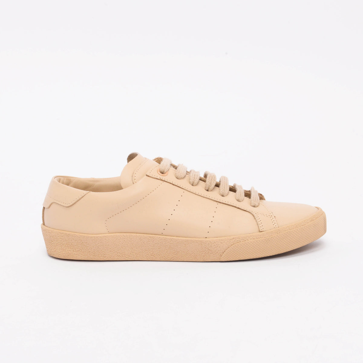 Saint Laurent Beige Leather Court Classic Sneakers 35