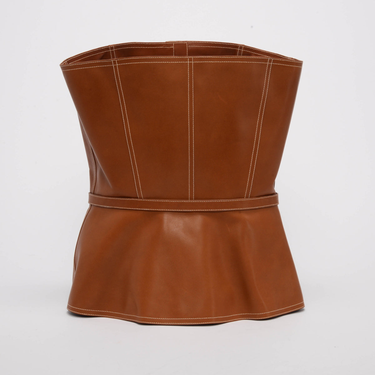 Hermes Caramel Barenia Sculpted Bustier FR 38