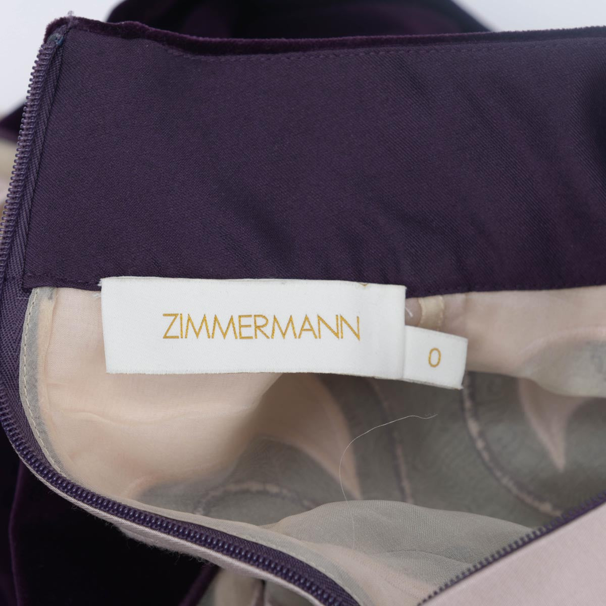 Zimmermann Dark Purple Velvet Ladybeetle Mystic Mini Dress 0