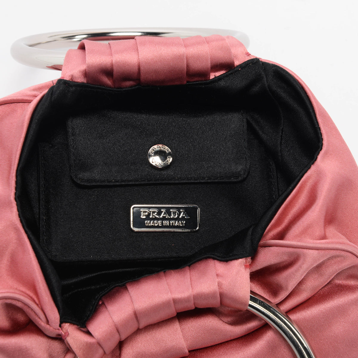 Prada Rosa Satin Raso Wrist Bag