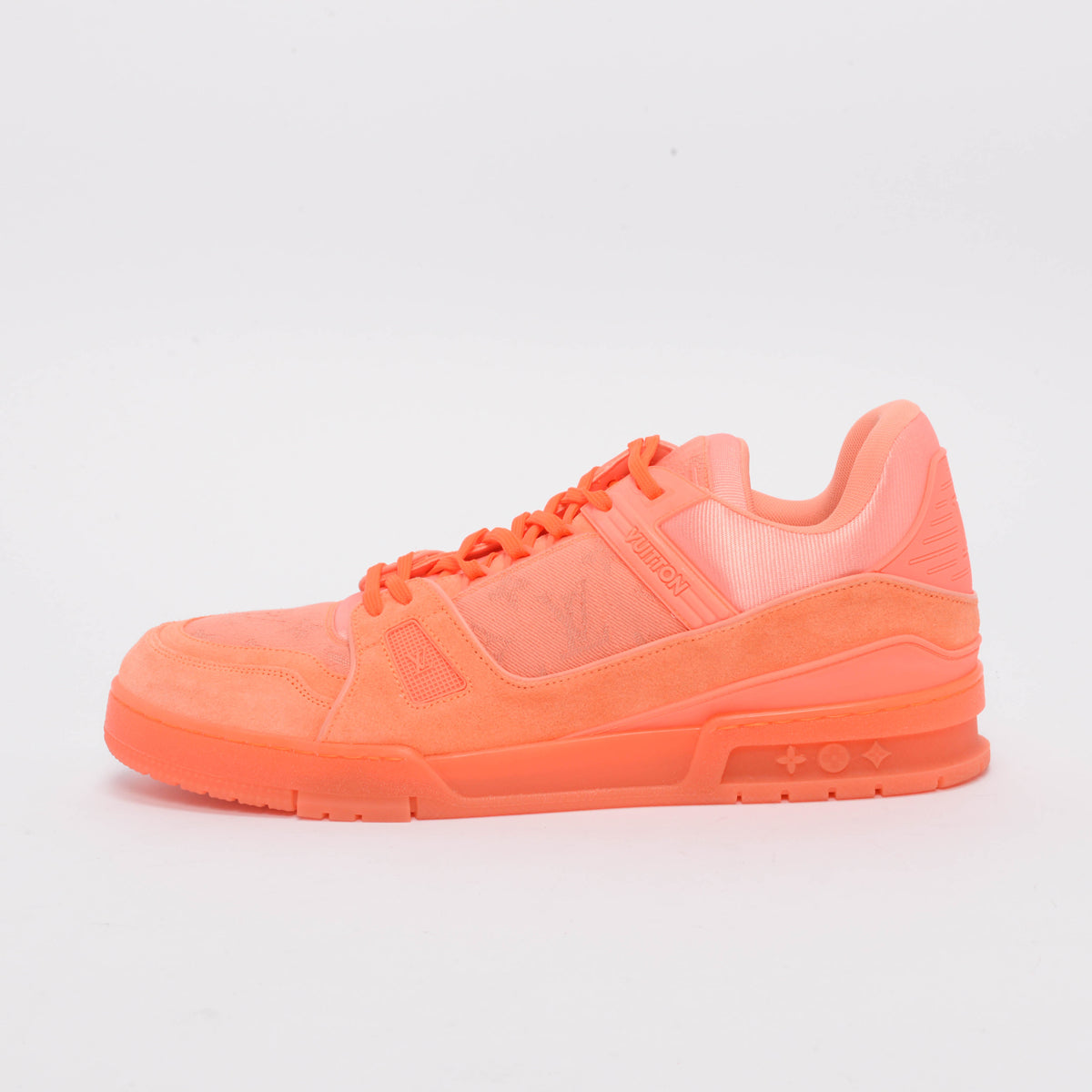 Louis Vuitton Virgil Peach Monogram Trainer Sneakers 12