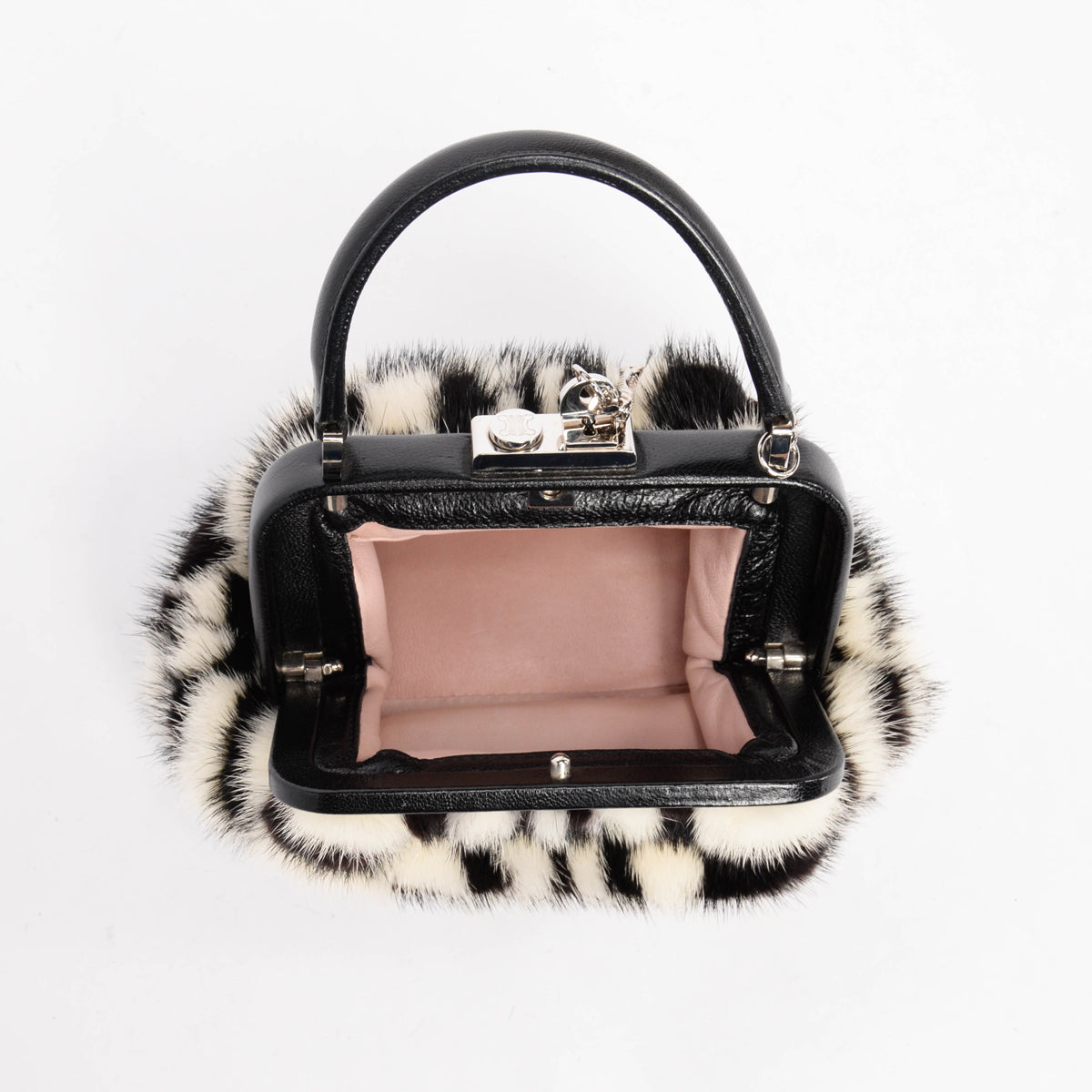 Celine Black & White Mink Mini Bag