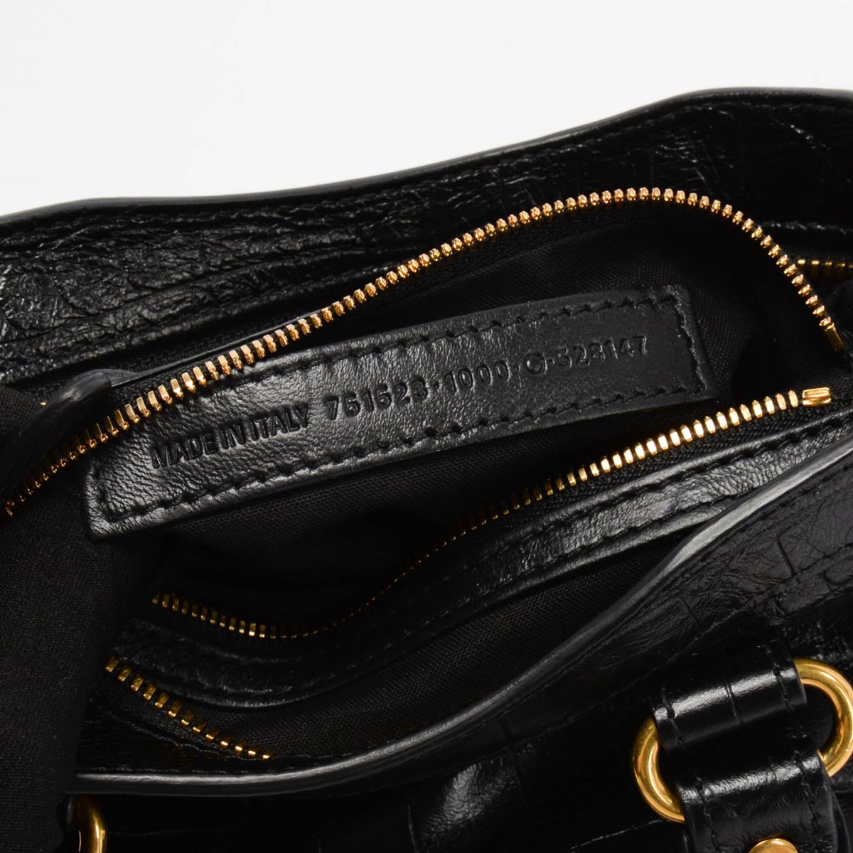 Balenciaga Black Moc Croc Small Neo Cagole Tote