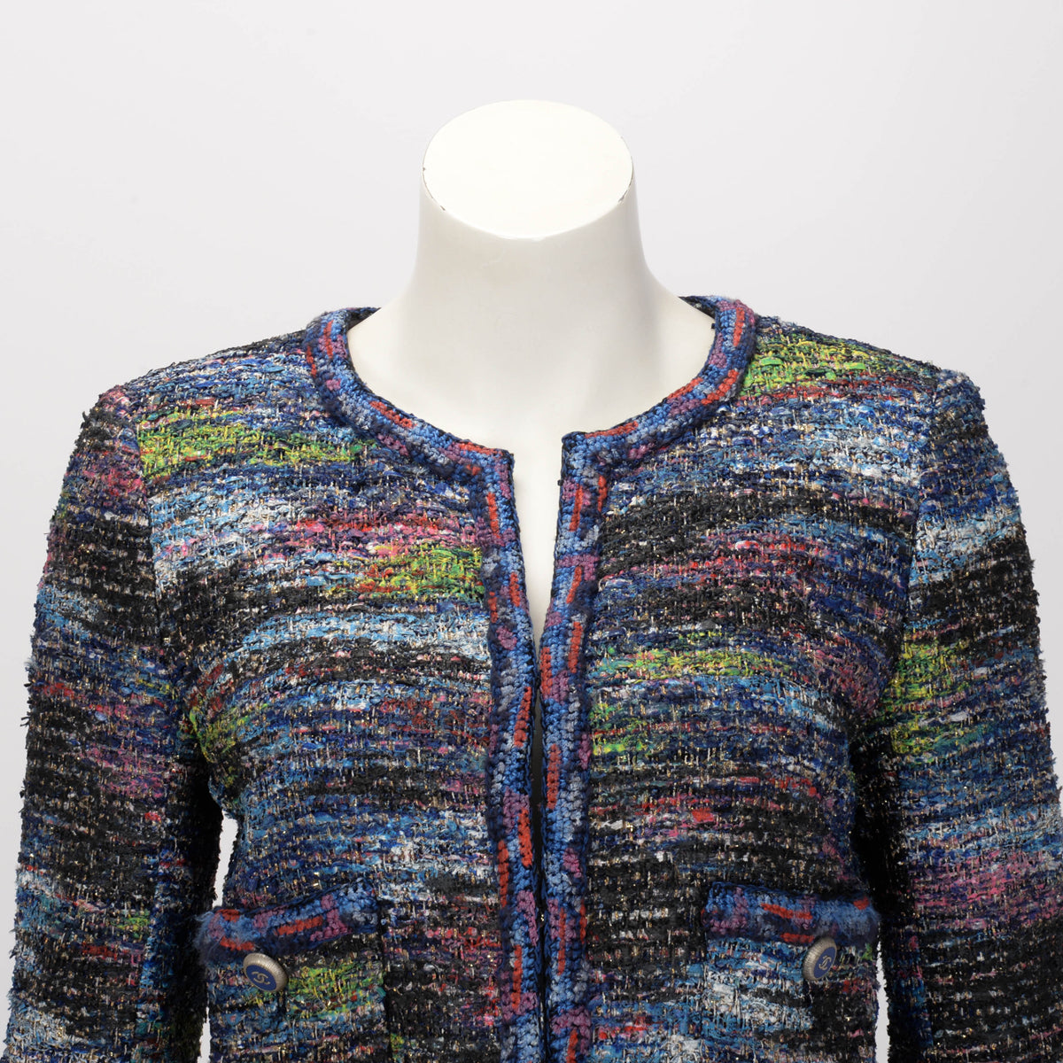 Chanel Multi Colour Fantasy Tweed Short Jacket FR 40