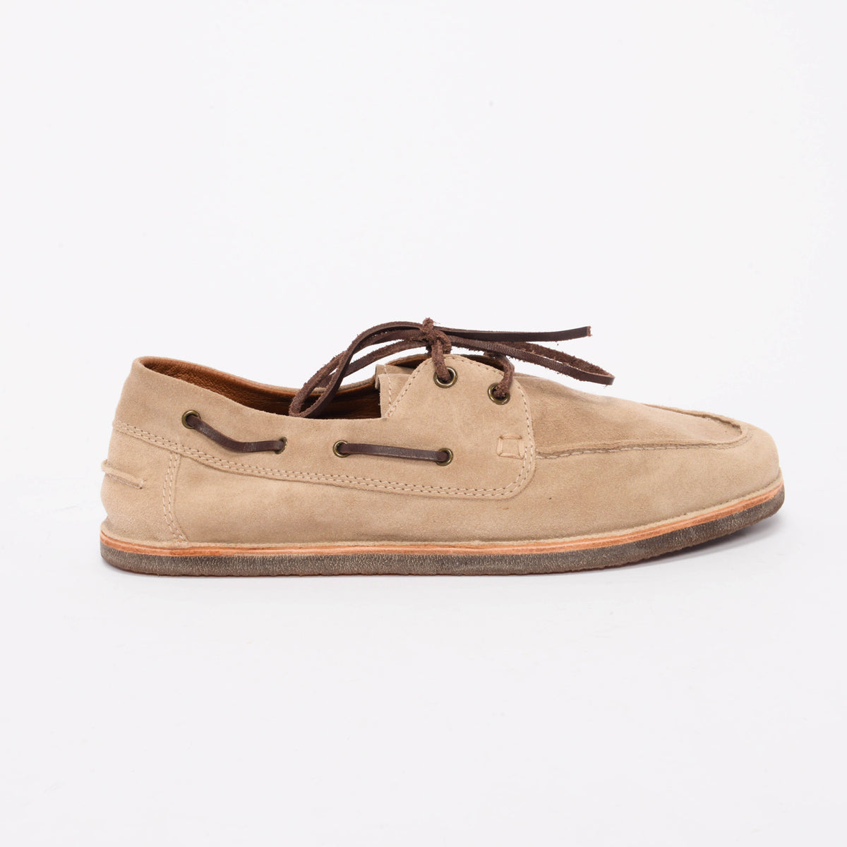 Brunello Cucinelli Beige Suede Moccasin Shoes 40