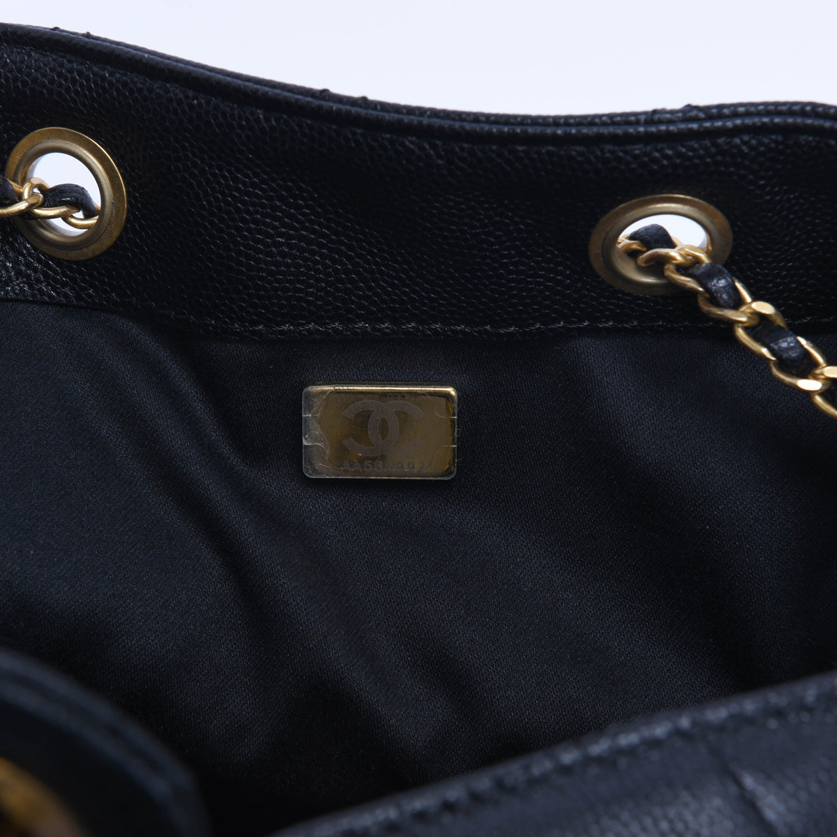Chanel Black Caviar Large 25 Hobo Bag
