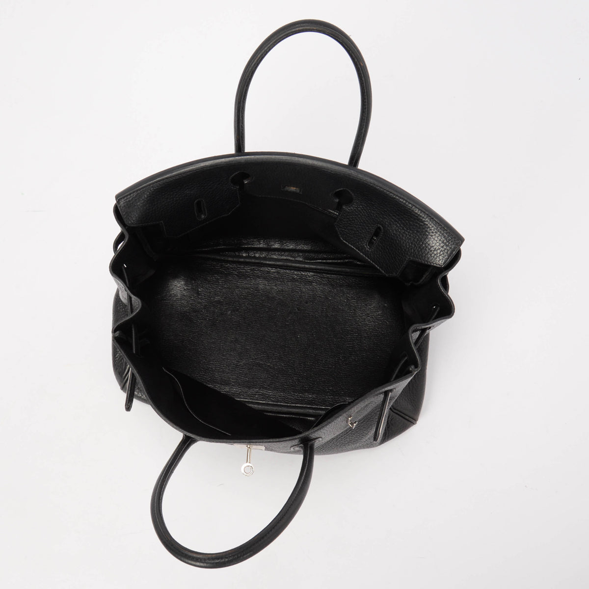 Hermes Black Clemence Birkin 35 PHW