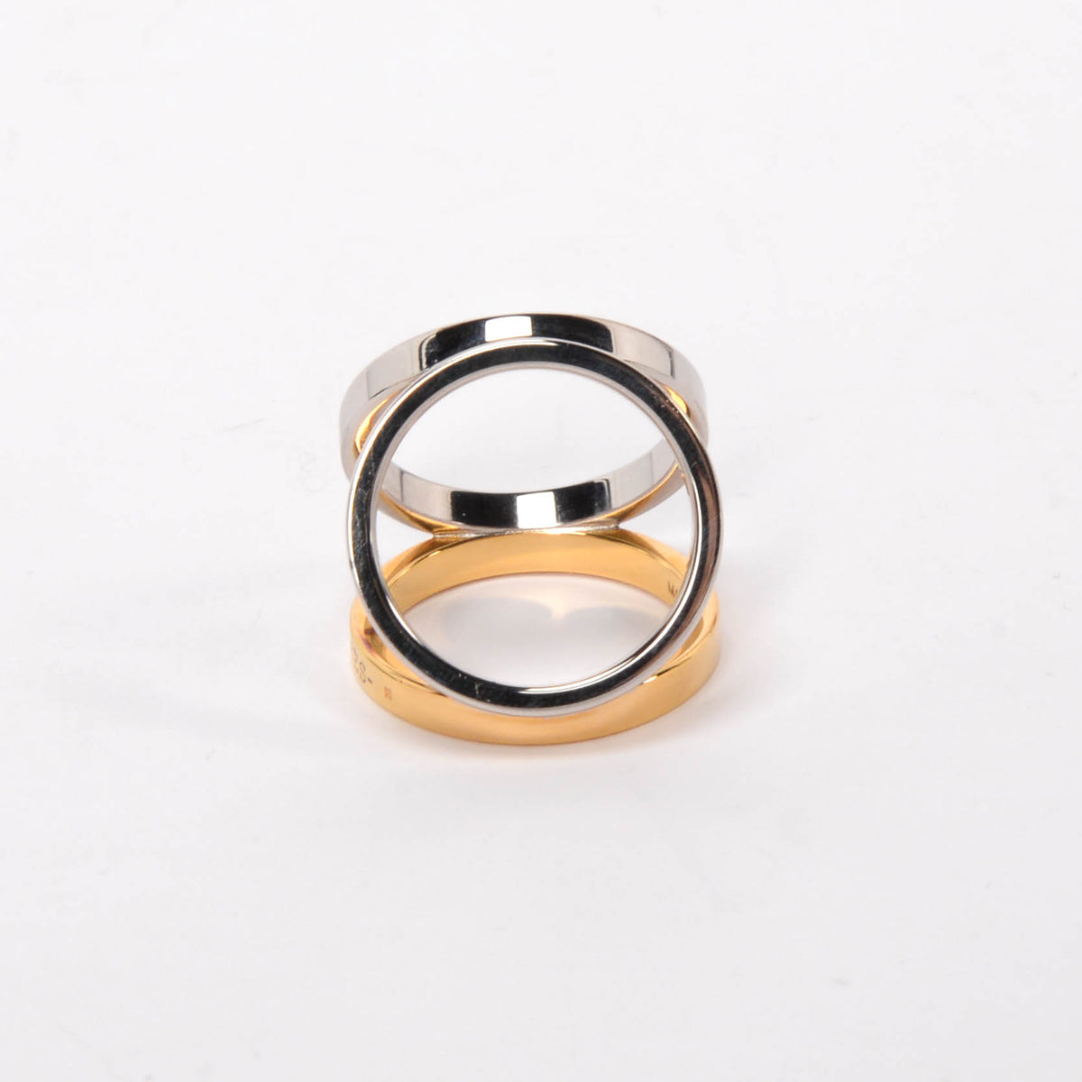 Hermes Gold & Silver Tone Trio 90 Scarf Ring