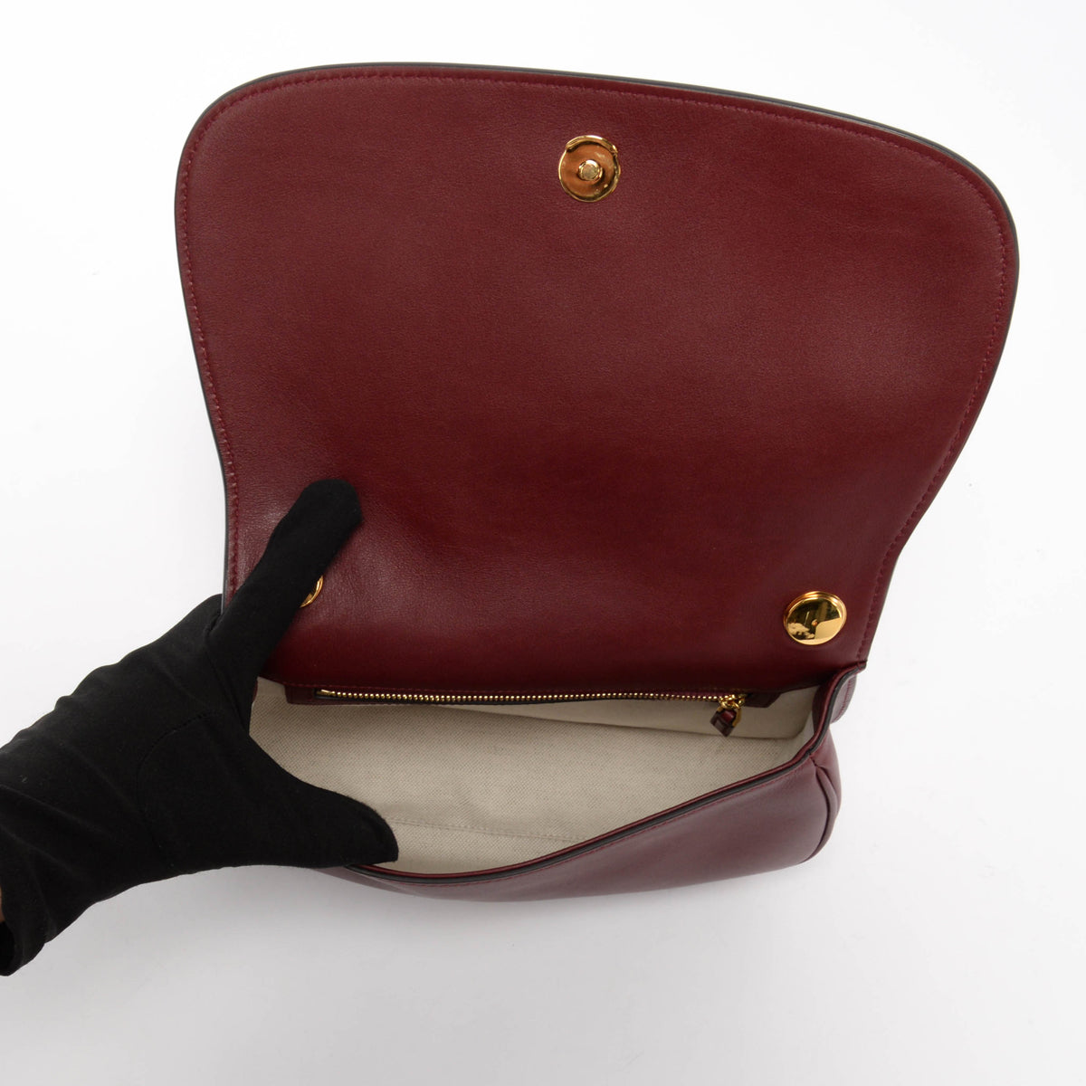 Gucci Rosso Ancora Roxy Calfskin Blondie Medium Top Handle Bag
