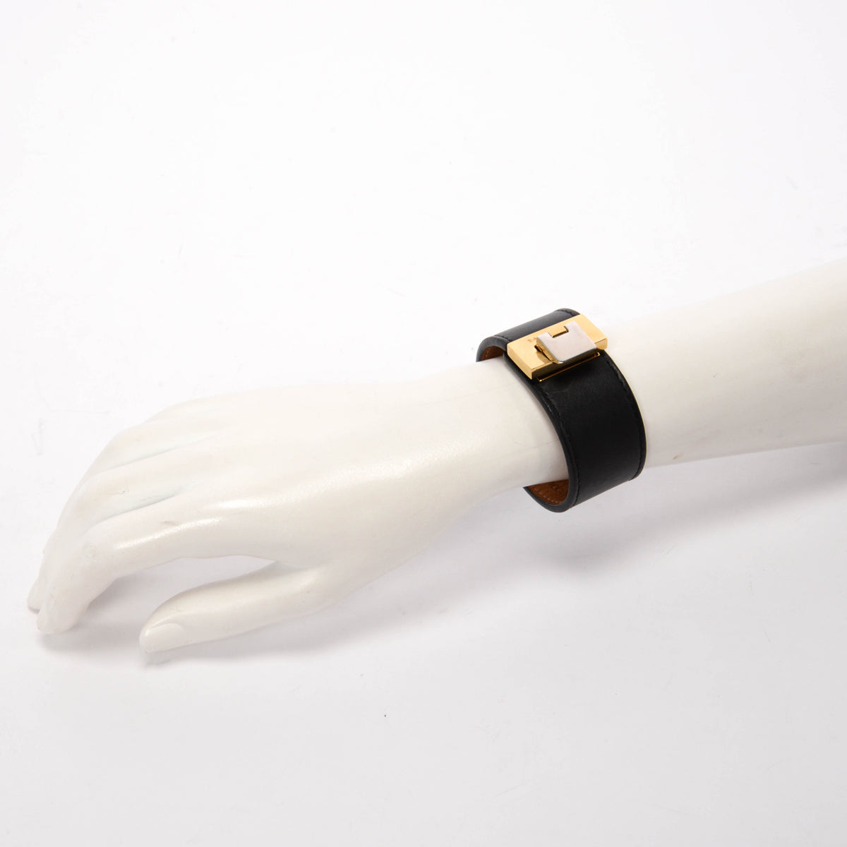 Balenciaga Black Calfskin Le Dix Cuff