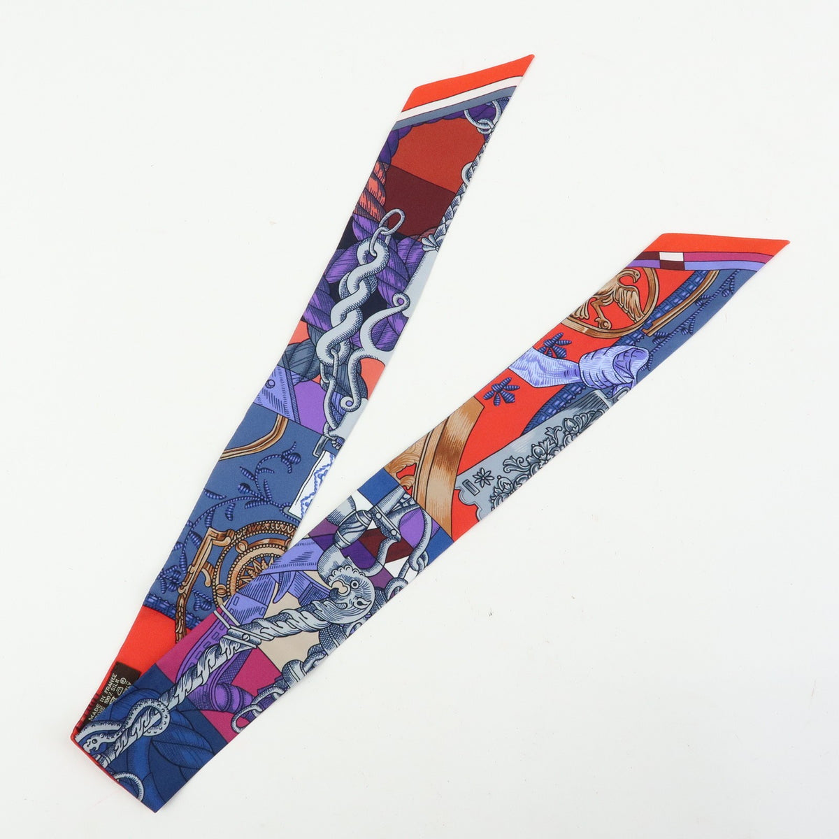 Hermes Red & Blue Cavalleria d'Etriers Twilly