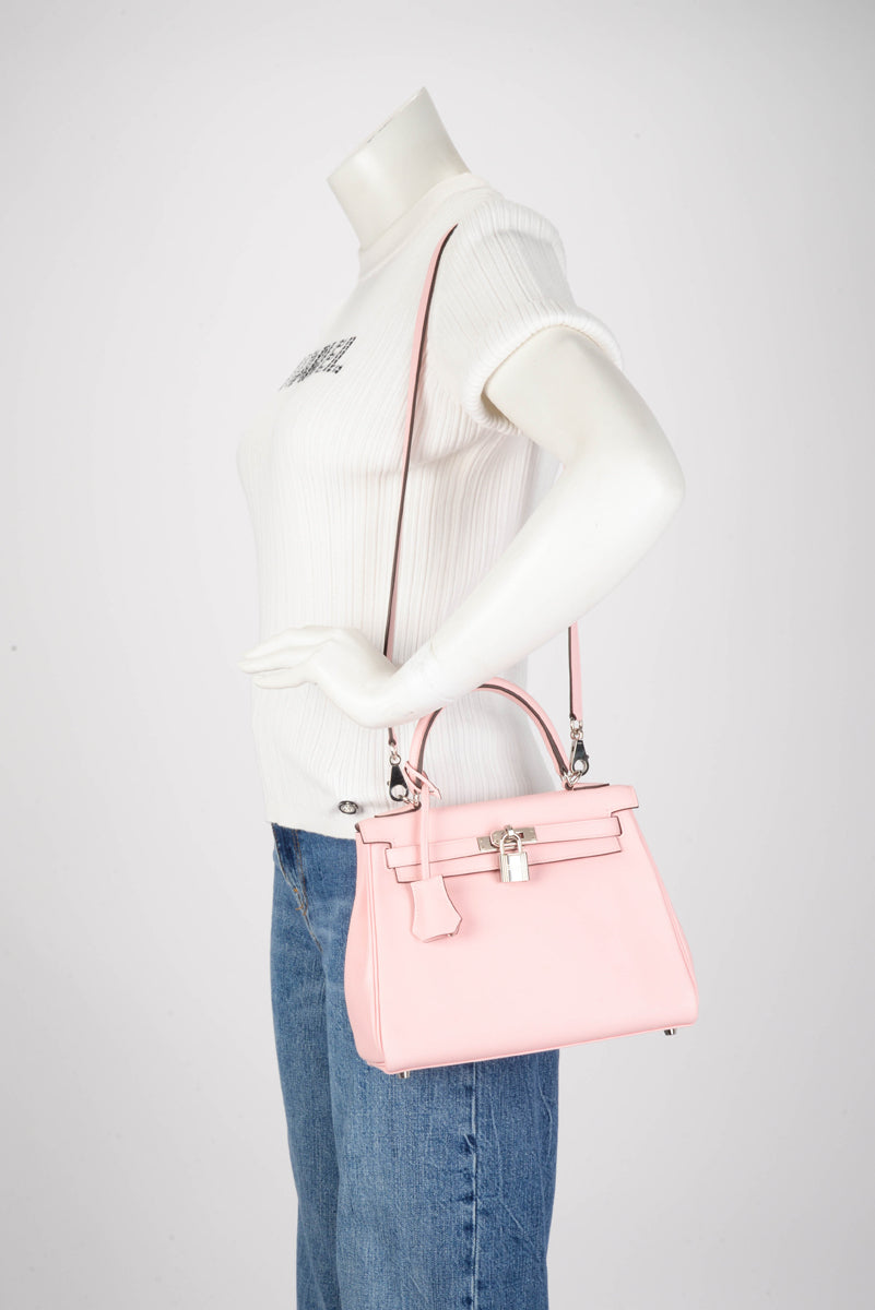 Hermes Rose Sakura Swift Kelly 25 PHW