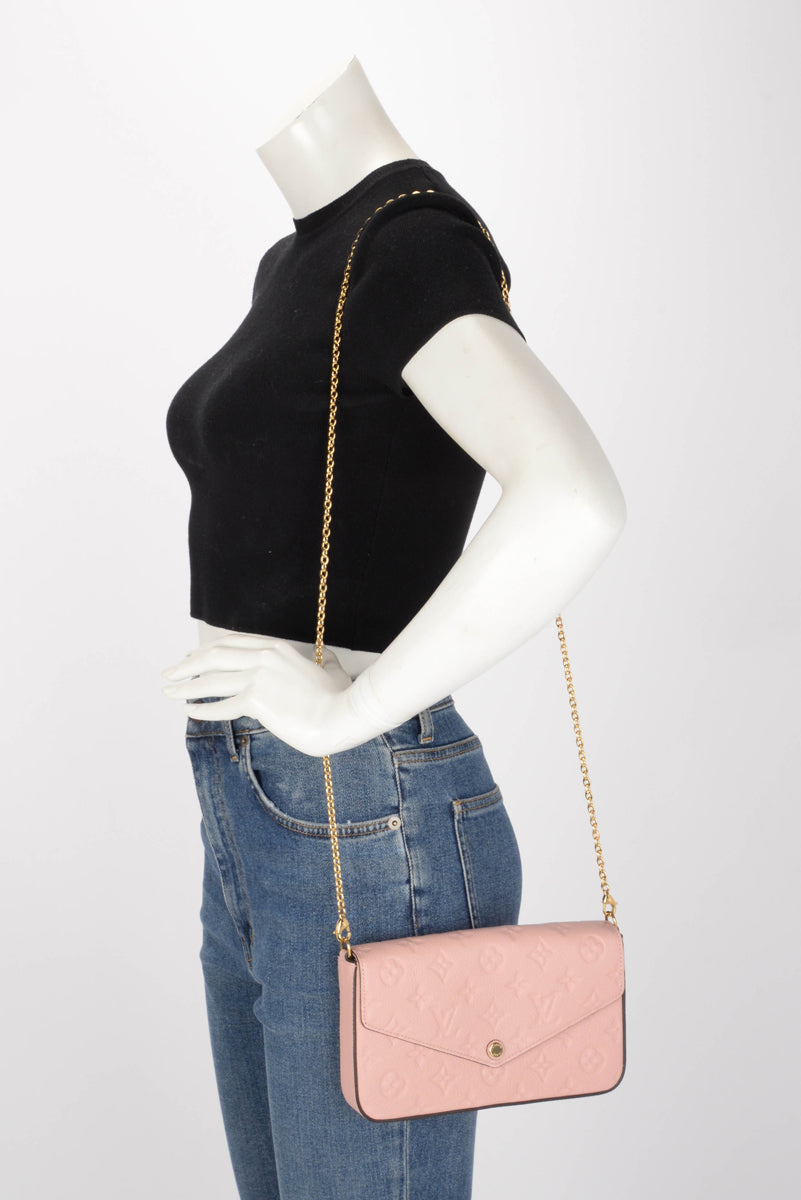 Louis Vuitton Rose Poudre Monogram Empreinte Pochette Felicie