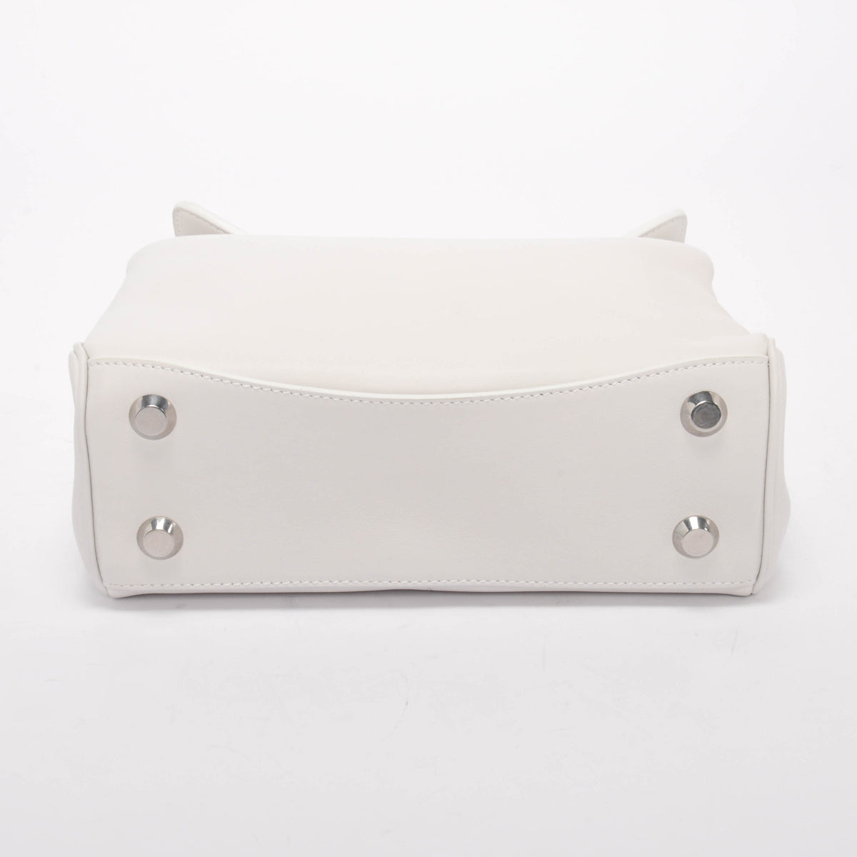 Balenciaga White Smooth Calfskin Mini Rodeo Bag